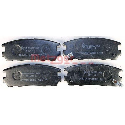 Bremsbelagsatz, Scheibenbremse METZGER 1170414 f&uuml;r OPEL, Hinterachse