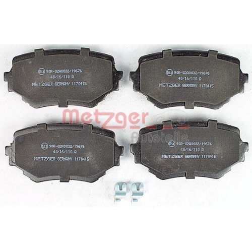 Bremsbelagsatz, Scheibenbremse METZGER 1170415 f&uuml;r SUZUKI, Vorderachse
