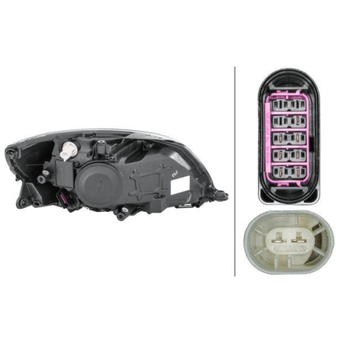 HELLA Hauptscheinwerfer 1ED 010 417-331 für SKODA, links