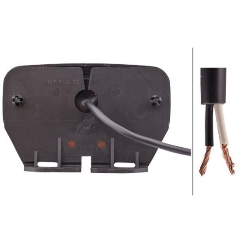 HELLA Seitenmarkierungsleuchte 2PS 345 600-061 f&uuml;r DAF CARNEHL, seitlicher Anbau