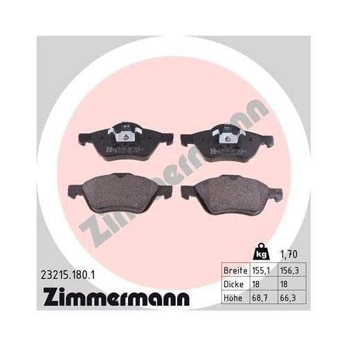 Bremsscheibe ZIMMERMANN 470.2433.20 COAT Z für NISSAN RENAULT, Vorderachse