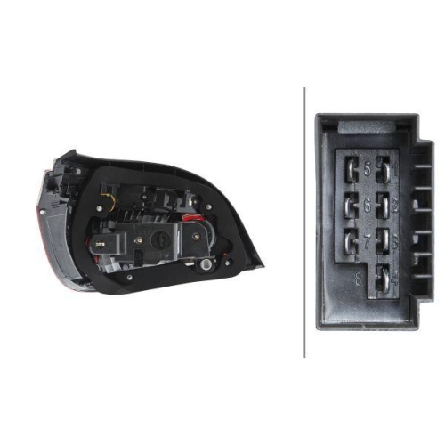 HELLA Heckleuchte 2VP 009 425-121 für BMW BMW (BRILLIANCE), rechts