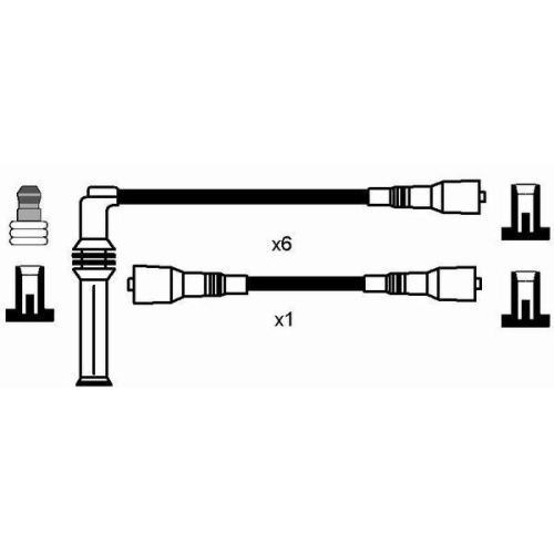 Z&uuml;ndleitungssatz NGK 0836 f&uuml;r OPEL, f&uuml;r Fahrzeuge mit Z&uuml;ndverteiler