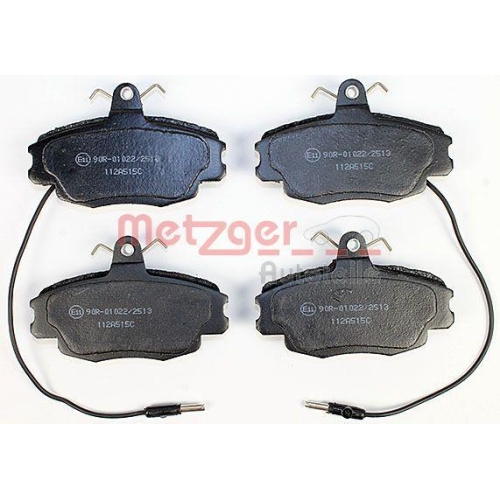Bremsbelagsatz, Scheibenbremse METZGER 1170427 f&uuml;r PEUGEOT RENAULT, Vorderachse