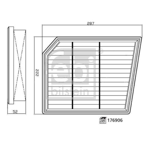 FEBI BILSTEIN Luftfilter 176906 f&uuml;r BMW MINI