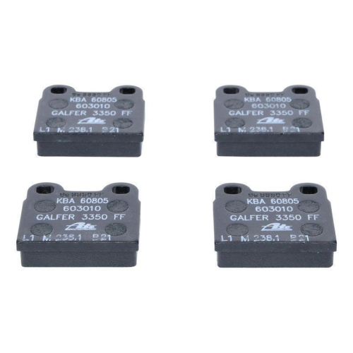 Bremsbelagsatz, Scheibenbremse ATE 13.0460-3010.2 f&uuml;r DAF NSU OPEL SAAB TALBOT