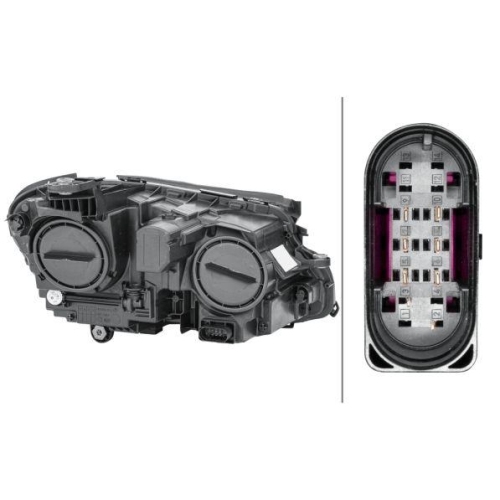 HELLA Hauptscheinwerfer 1EG 012 076-051 f&uuml;r MERCEDES-BENZ, links