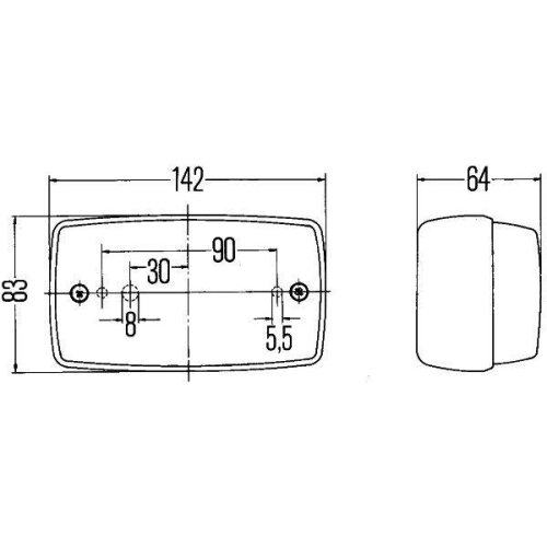 HELLA Nebelschlussleuchte 2NE 002 589-047 für MERCEDES-BENZ, links, rechts