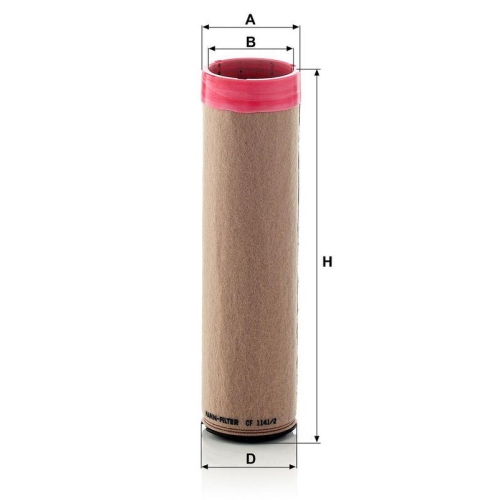 MANN-FILTER CF 1141/2 Sekund&auml;rluftfilter f&uuml;r K&Auml;SSBOHRER VOLVO STEYR CASE IH SAME