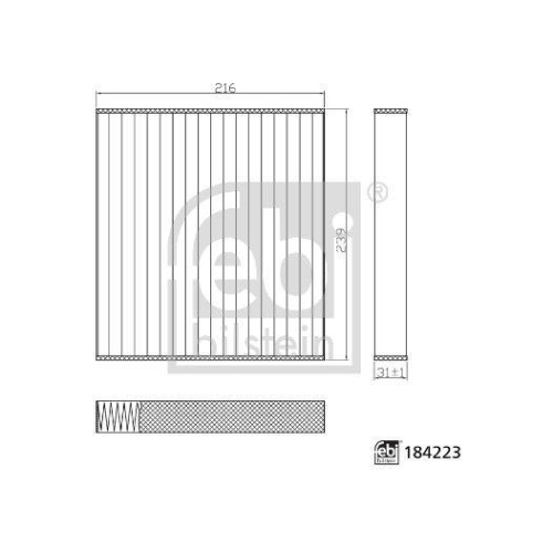 Filter, Innenraumluft FEBI BILSTEIN 184223 für BMW