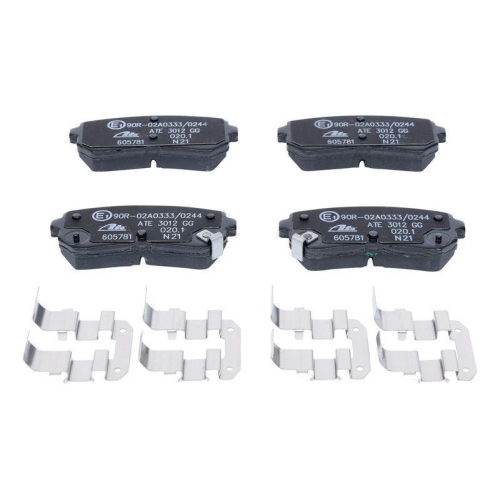 Bremsbelagsatz, Scheibenbremse ATE 13.0460-5781.2 f&uuml;r HYUNDAI KIA, Hinterachse