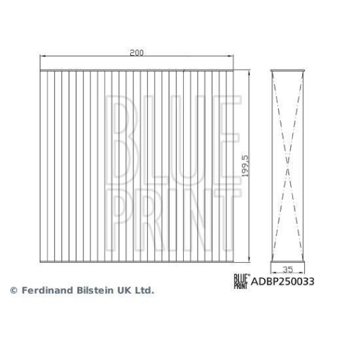 Filter, Innenraumluft BLUE PRINT ADBP250033 f&uuml;r SSANGYONG KG MOBILITY