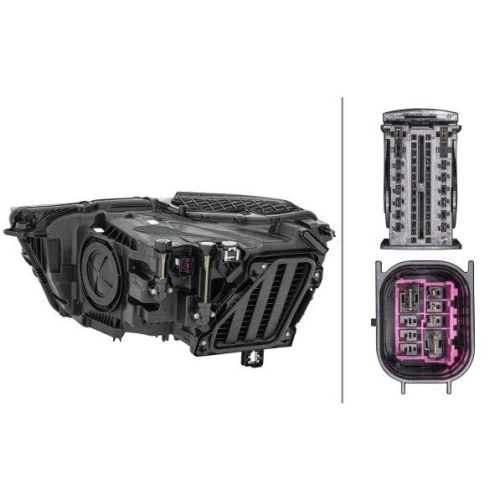 HELLA Hauptscheinwerfer 1EX 354 870-121 für AUDI, rechts