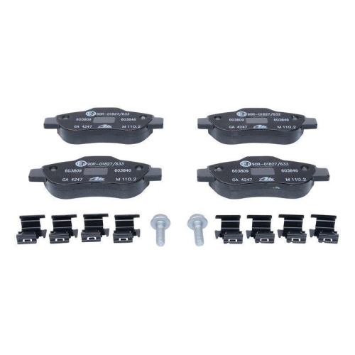 Bremsbelagsatz, Scheibenbremse ATE 13.0460-3809.2 f&uuml;r FIAT, Vorderachse