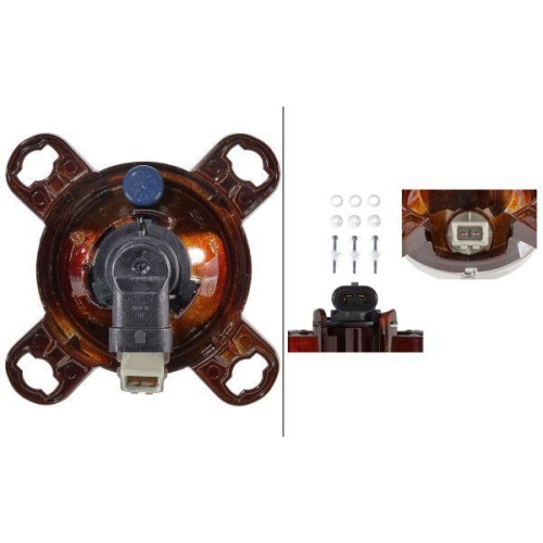 HELLA Fernscheinwerfer 1K0 247 043-021 f&uuml;r IVECO MERCEDES-BENZ VOLVO LIEBHERR