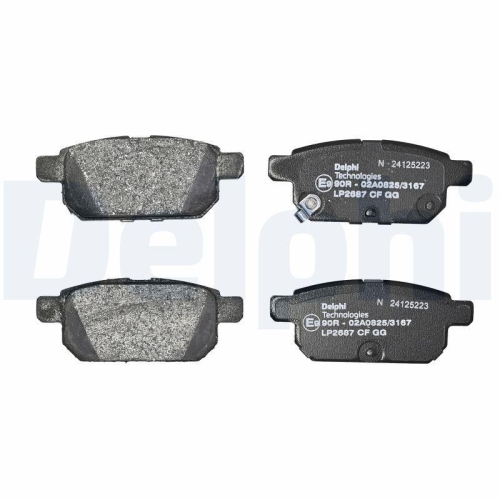 DELPHI LP2687 Bremsbelagsatz, Scheibenbremse f&uuml;r SUZUKI, Hinterachse