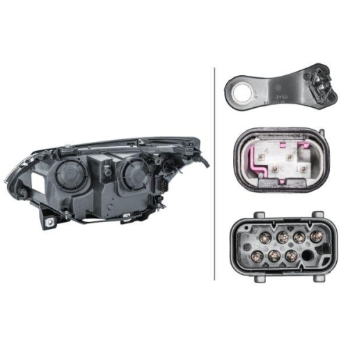 HELLA Hauptscheinwerfer 1EF 008 673-081 für BMW BMW (BRILLIANCE), rechts