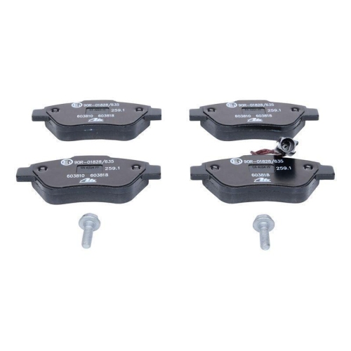 Bremsbelagsatz, Scheibenbremse ATE 13.0460-3818.2 f&uuml;r CITRO&Euml;N FIAT PEUGEOT