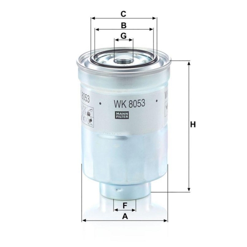MANN-FILTER WK 8053 z Kraftstofffilter f&uuml;r MITSUBISHI