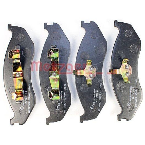 Bremsbelagsatz, Scheibenbremse METZGER 1170452 f&uuml;r KIA JEEP, Vorderachse