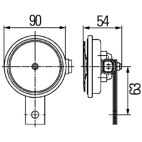 HELLA Horn 3AL 922 200-761 f&uuml;r K&Auml;SSBOHRER VOLVO BOMAG LIEBHERR CLAAS HAKO HAMM