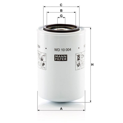 MANN-FILTER WD 10 004 Filter, Arbeitshydraulik f&uuml;r VOLVO FENDT