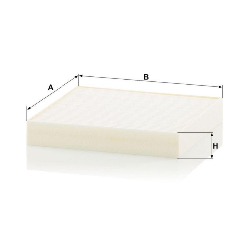 Filter, Innenraumluft MANN-FILTER CU 18 009 f&uuml;r KIA, hinter dem Handschuhfach