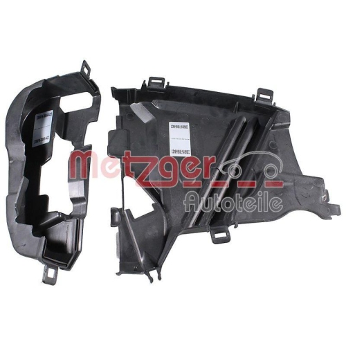 Abdeckung, Zahnriemen METZGER 2386016 f&uuml;r RENAULT, au&szlig;en, oben, unten