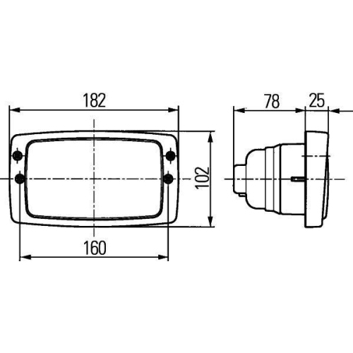 HELLA Arbeitsscheinwerfer 1GD 996 018-541 für CASE IH LIEBHERR FENDT HAMM KRAMER