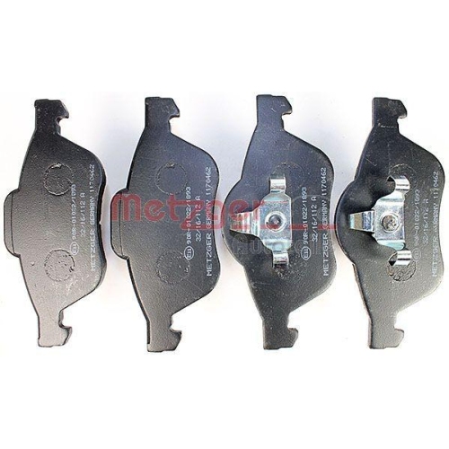Bremsbelagsatz, Scheibenbremse METZGER 1170462 f&uuml;r RENAULT, Vorderachse