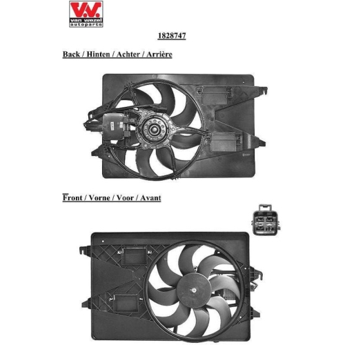 L&uuml;fter, Motork&uuml;hlung VAN WEZEL 1828747 f&uuml;r FORD