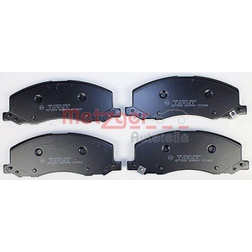 Bremsbelagsatz, Scheibenbremse METZGER 1170468 f&uuml;r OPEL, Vorderachse