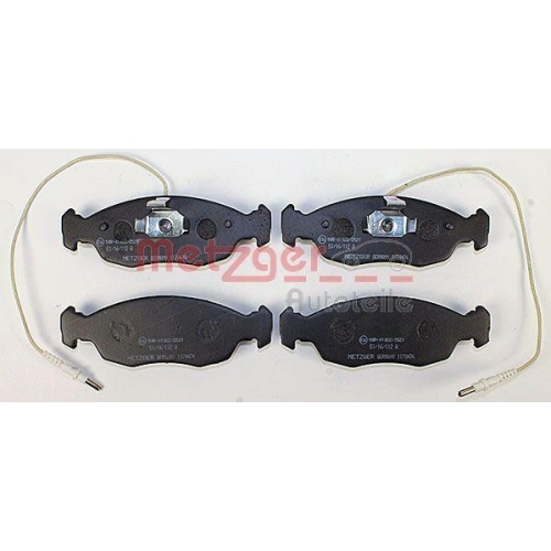 Bremsbelagsatz, Scheibenbremse METZGER 1170476 f&uuml;r PEUGEOT, Vorderachse