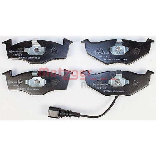 Bremsbelagsatz, Scheibenbremse METZGER 1170479 f&uuml;r VAG, Vorderachse