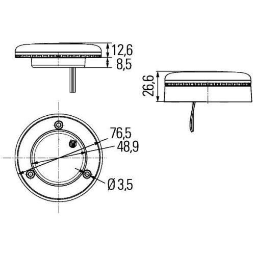 HELLA Innenraumleuchte 2JA 344 599-301 für, Innenraum