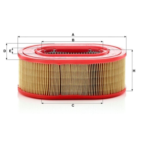 MANN-FILTER C 25 124 Luftfilter f&uuml;r CATERPILLAR HAMM AMMANN