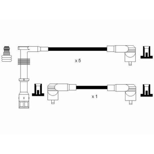 Z&uuml;ndleitungssatz NGK 0507 f&uuml;r AUDI SEAT SKODA VW LAMBORGHINI BENTLEY