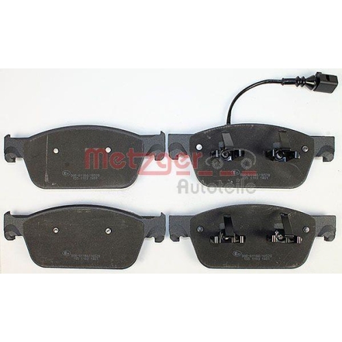 Bremsbelagsatz, Scheibenbremse METZGER 1170484 f&uuml;r VAG, Vorderachse