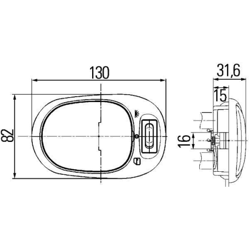 HELLA Innenraumleuchte 2JA 964 916-001 für MASSEY FERGUSON JOHN DEERE