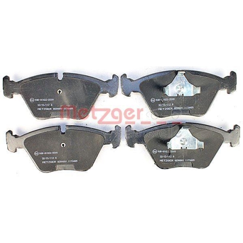 Bremsbelagsatz, Scheibenbremse METZGER 1170489 f&uuml;r BMW, Vorderachse