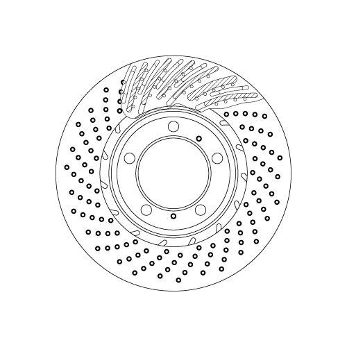 Bremsscheibe TRW DF6266S TRW SINGLE für PORSCHE, Vorderachse rechts