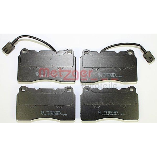 Bremsbelagsatz, Scheibenbremse METZGER 1170496 f&uuml;r ALFA ROMEO FIAT, Vorderachse