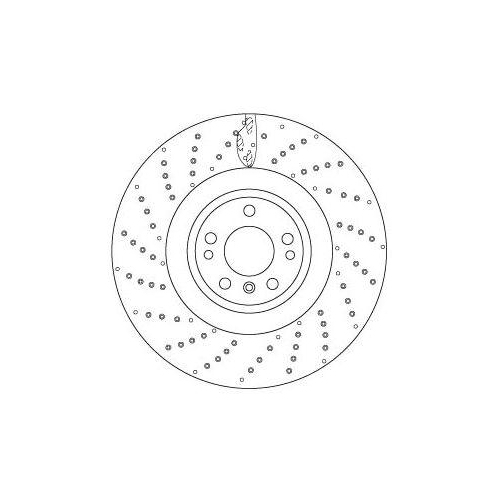 Bremsscheibe TRW DF6687S TRW SINGLE für MERCEDES-BENZ, Vorderachse