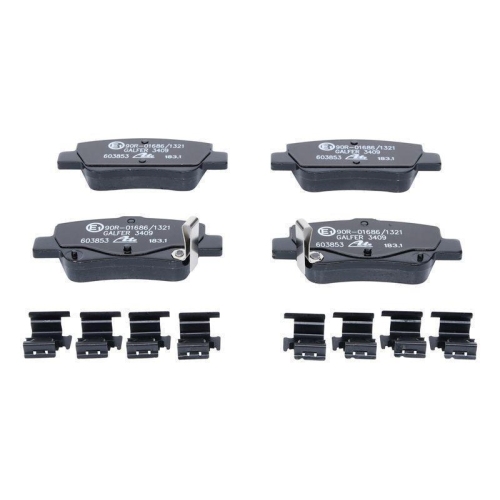 Bremsbelagsatz, Scheibenbremse ATE 13.0460-3853.2 f&uuml;r TOYOTA, Hinterachse