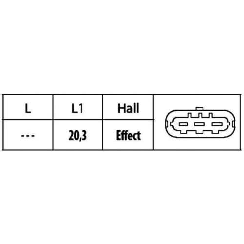 HELLA Sensor, Nockenwellenposition 6PU 009 121-781 f&uuml;r OPEL VAUXHALL HITACHI