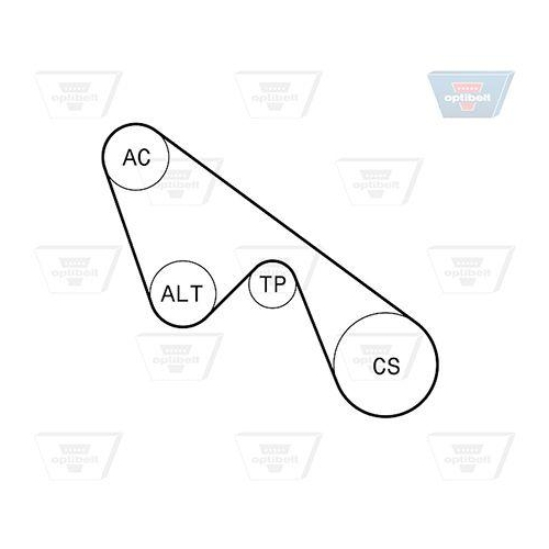 Keilrippenriemensatz OPTIBELT 5 PK 1150KT1 Optibelt-RBK KIT f&uuml;r ALFA ROMEO FIAT