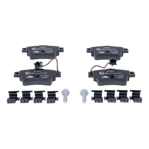 Bremsbelagsatz, Scheibenbremse ATE 13.0460-3862.2 f&uuml;r FIAT, Hinterachse