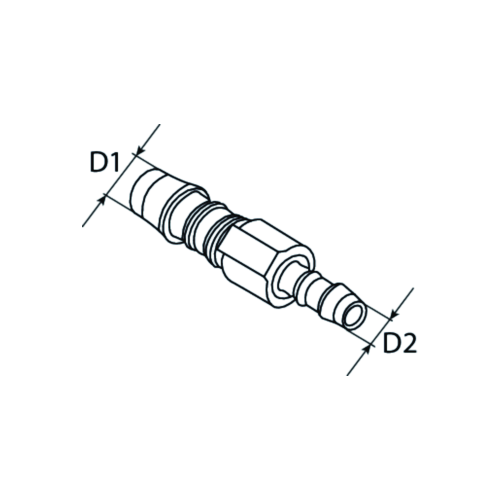 SWG 500 250 11 80 Schlauchverbinder, Kraftstoffschlauch f&uuml;r