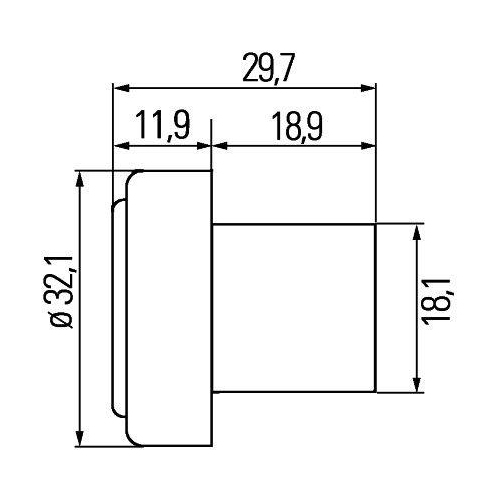 HELLA Positionsleuchte 2PF 340 825-057 f&uuml;r VOLVO TEREX SOLARIS VISEON, vorne