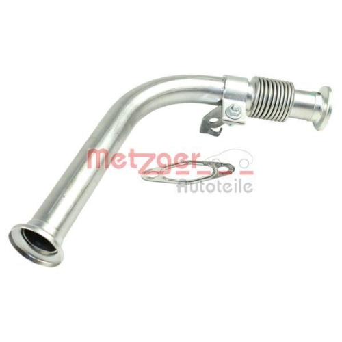 Rohrleitung, AGR-Ventil METZGER 0892654 f&uuml;r MERCEDES-BENZ, AGR-Ventil an Kr&uuml;mmer